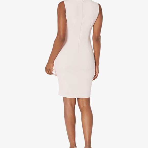 Calvin Klein - Sleeveless White Sheath Dress with Ruffle detail - Picture 9 of 9